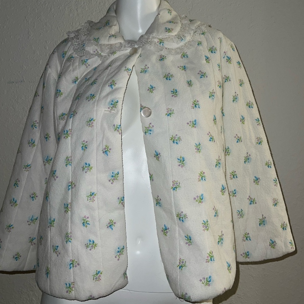 Vintage paper tag button up pajama top 🪻